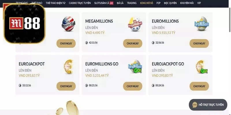 Xổ Số M88 – Dự Đoán Kết Quả Hấp Dẫn, Trả Thưởng Cực Cao 1 Xổ số M88 đã trở thành điểm đến quen thuộc của hàng nghìn dân chơi